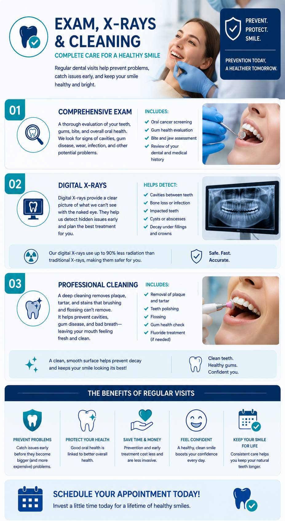 Exam, X-Rays and Cleaning - Complete Care for a Healthy Smile